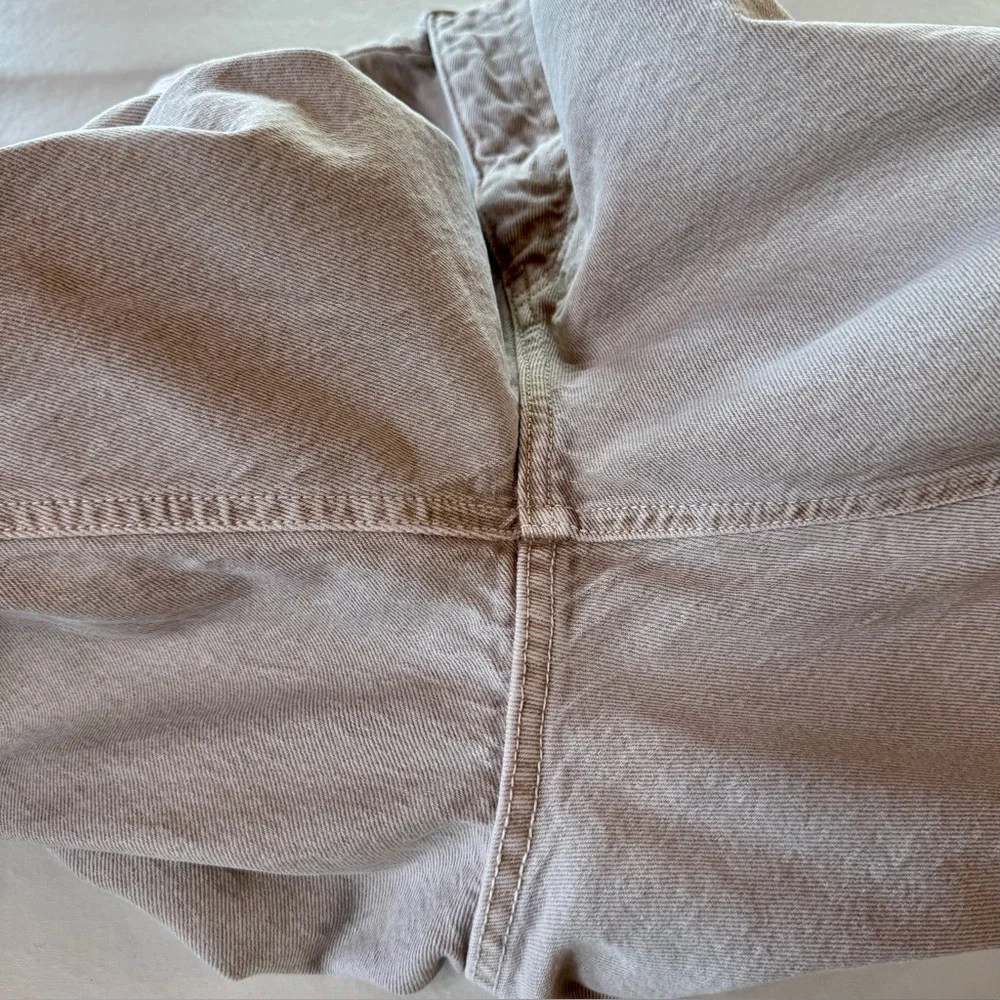 Zara Women's Cream High Rise 100% Cotton Jeans (8) - Picture 13 of 16